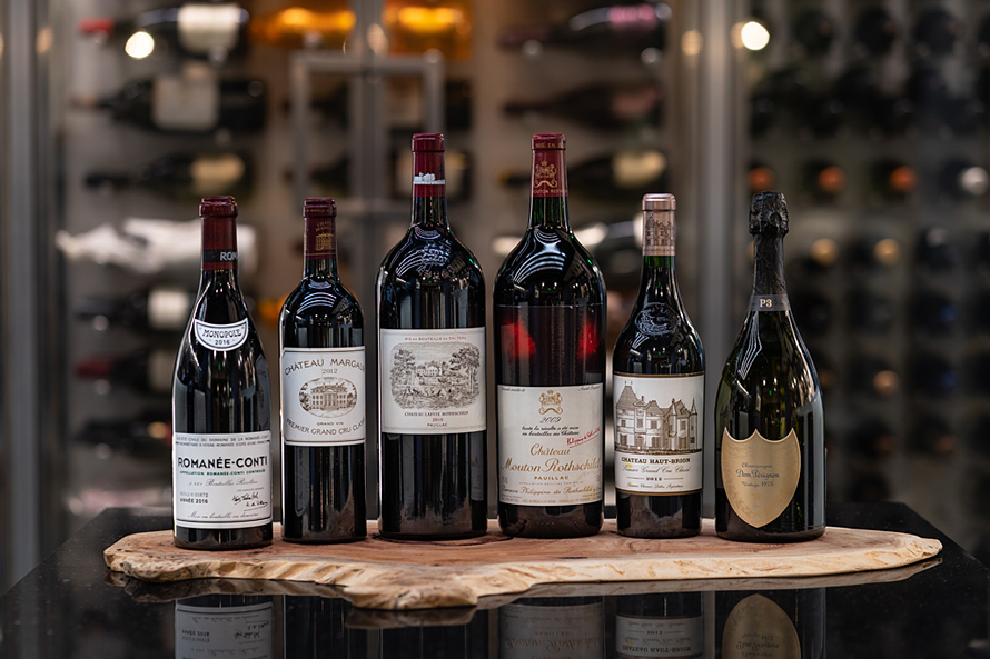 Mugen includes an expertly curated 500-bottle wine collection.