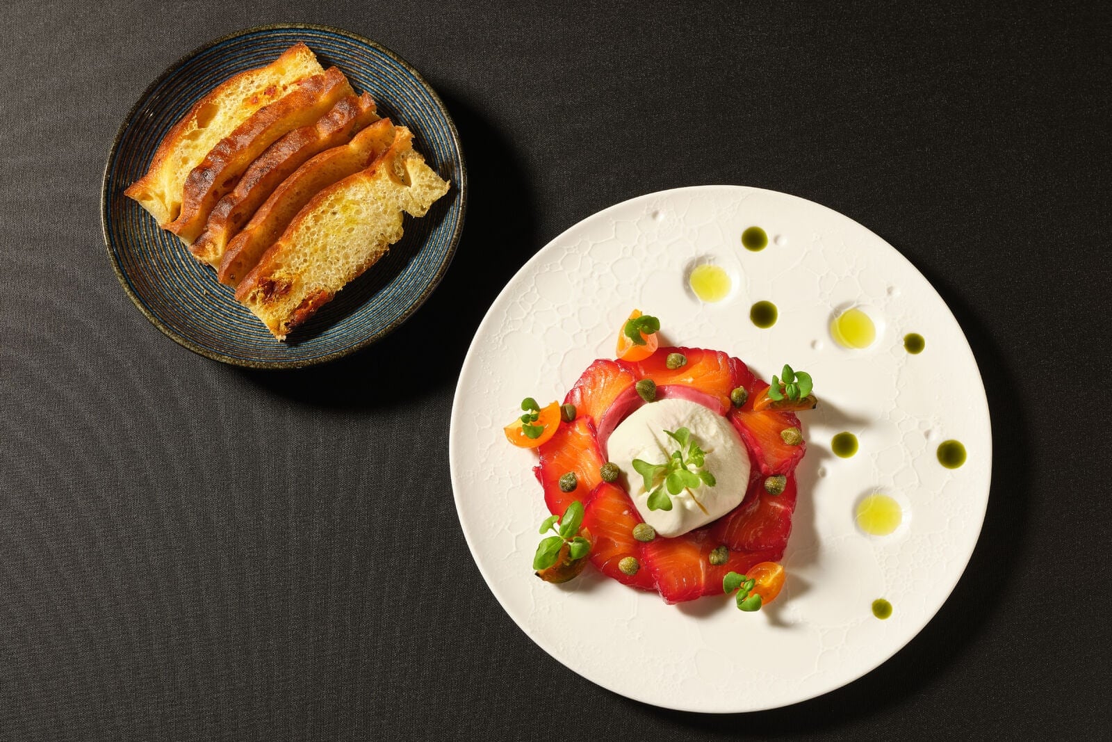 Smoked Salmon and Focaccia Toast.