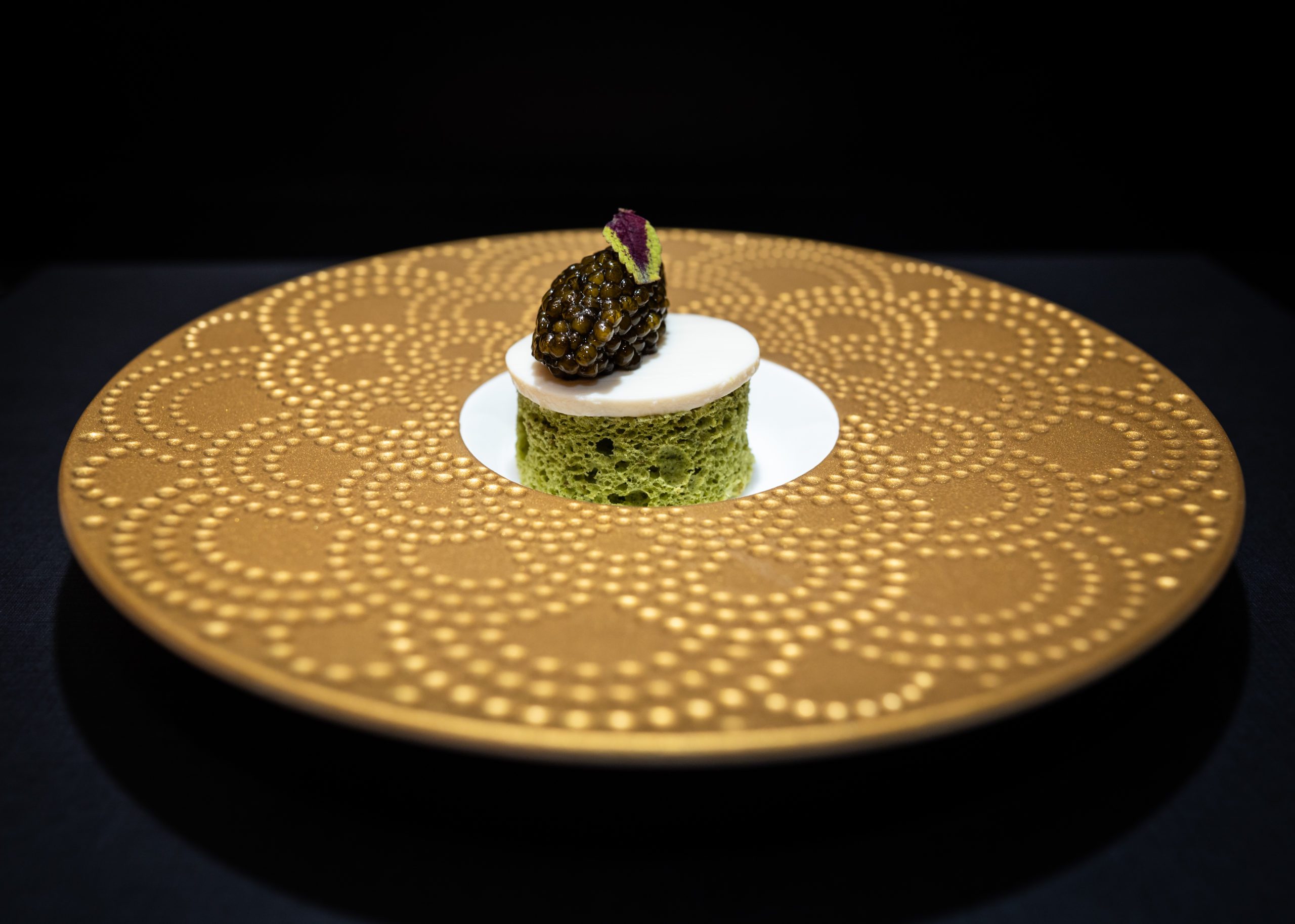 Caviar dish.