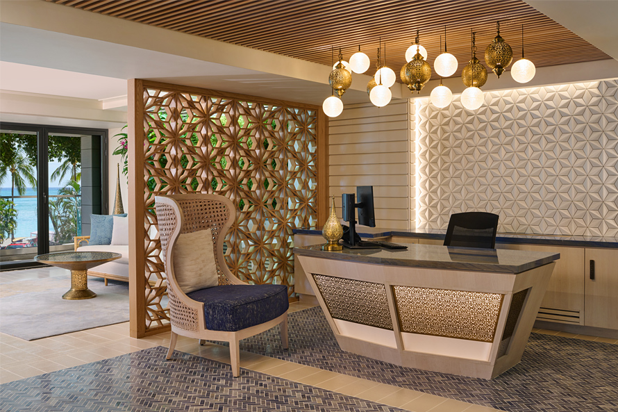 Personalized guest lobby area.