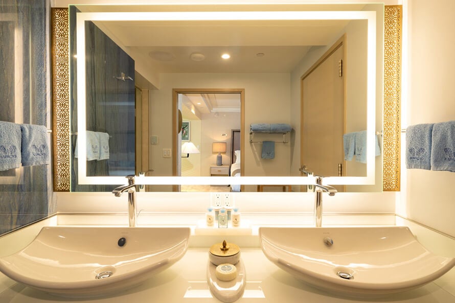 One of three luxurious bathrooms.