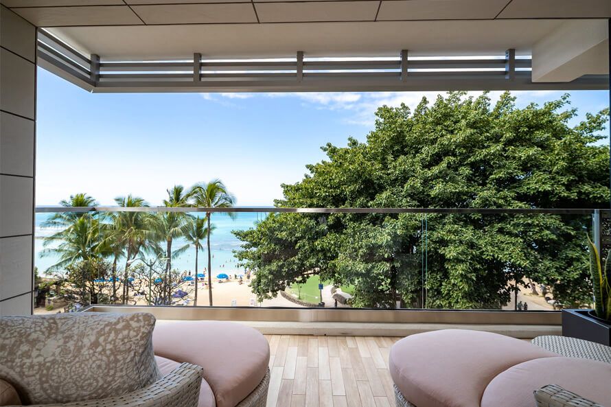 Each suite at ESPACIO has its own private balcony.